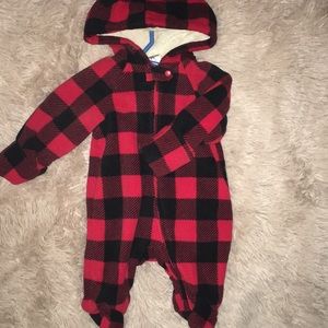 ❤️  Plaid red and black onesie  ❤️
